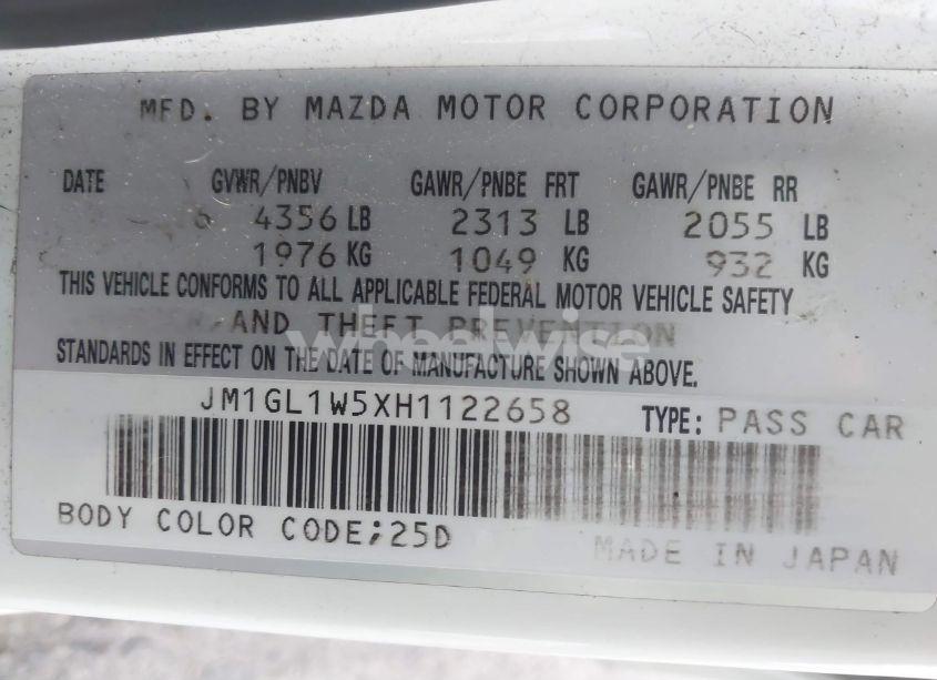 Photo 9 of 2017 Mazda Mazda6 GRAND TOURING (VIN JM1GL1W5XH1122658)