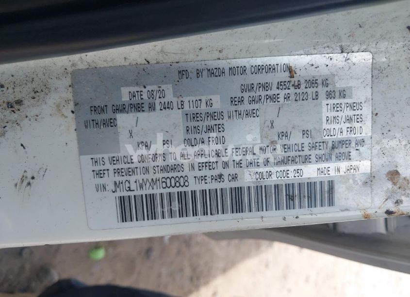 Photo 9 of 2021 Mazda Mazda6 GRAND TOURING RESERVE (VIN JM1GL1WYXM1600808)