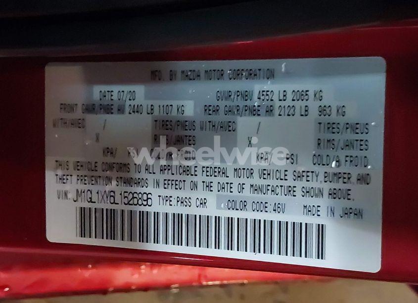 Photo 9 of 2020 Mazda Mazda6 SIGNATURE (VIN JM1GL1XY6L1526896)