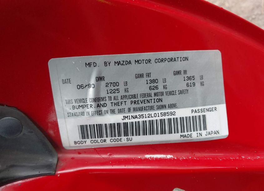 Photo 9 of 1990 Mazda Mx-5 MIATA (VIN JM1NA3512L0158592)