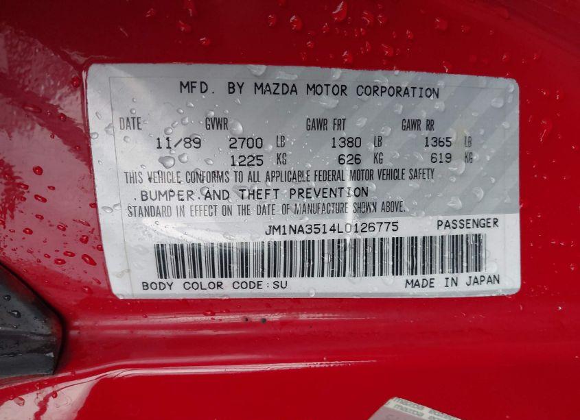 Photo 9 of 1990 Mazda Mx-5 MIATA (VIN JM1NA3514L0126775)