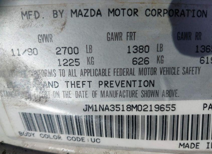 Photo 9 of 1991 Mazda Mx-5 MIATA (VIN JM1NA3518M0219655)