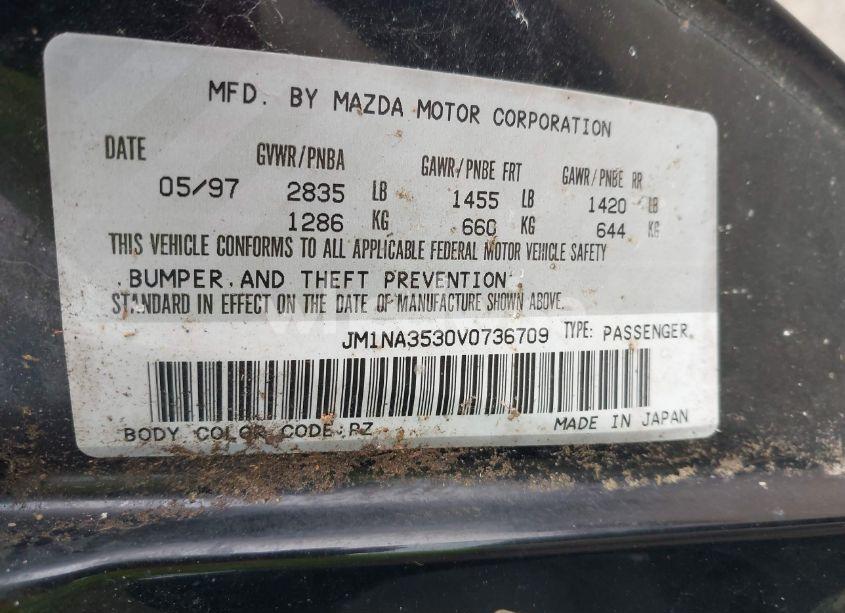 Photo 9 of 1997 Mazda Mx-5 MIATA LEATHER PKG/M EDITION/POPULAR EQUIPMENT PKG/R PKG./STO/TOURING PKG (VIN JM1NA3530V0736709)