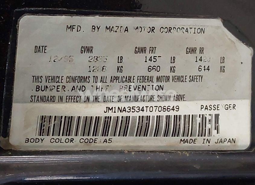 Photo 9 of 1996 Mazda Mx-5 MIATA (VIN JM1NA3534T0708649)