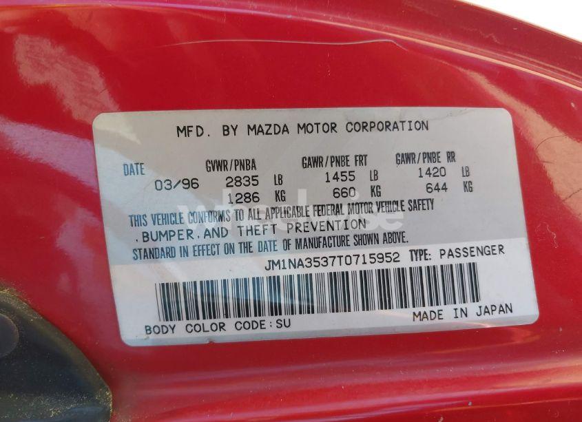 Photo 9 of 1996 Mazda Mx-5 MIATA (VIN JM1NA3537T0715952)