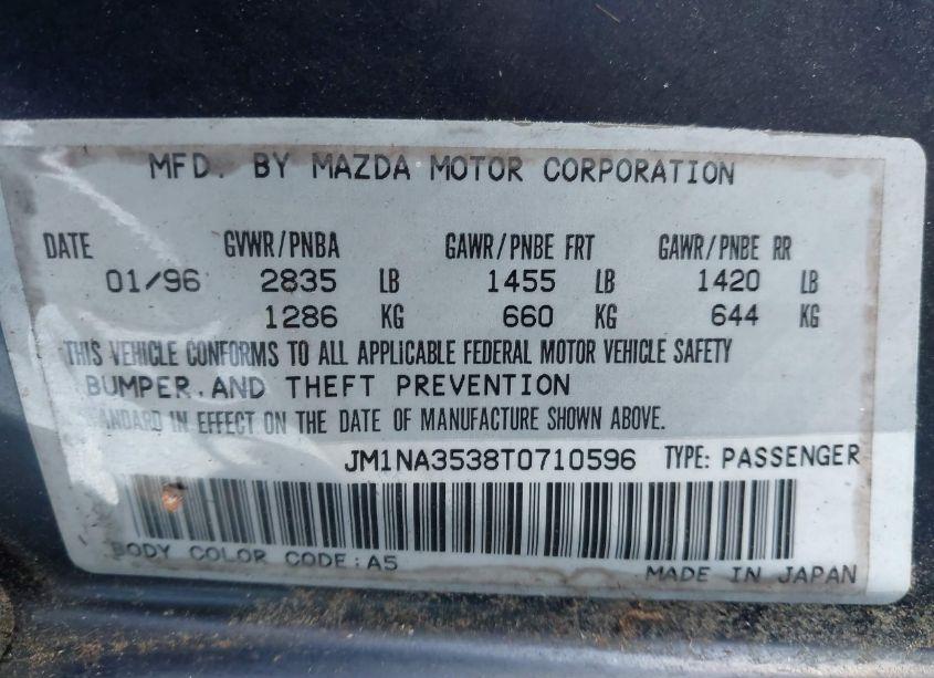 Photo 9 of 1996 Mazda Mx-5 MIATA (VIN JM1NA3538T0710596)
