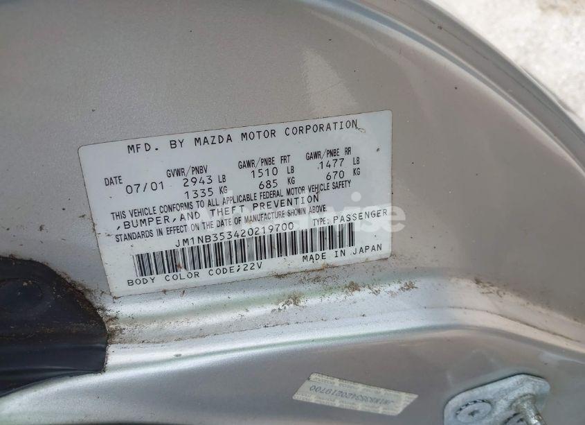 Photo 9 of 2002 Mazda Mx-5 MIATA CLOTH/LS/SE (VIN JM1NB353420219700)