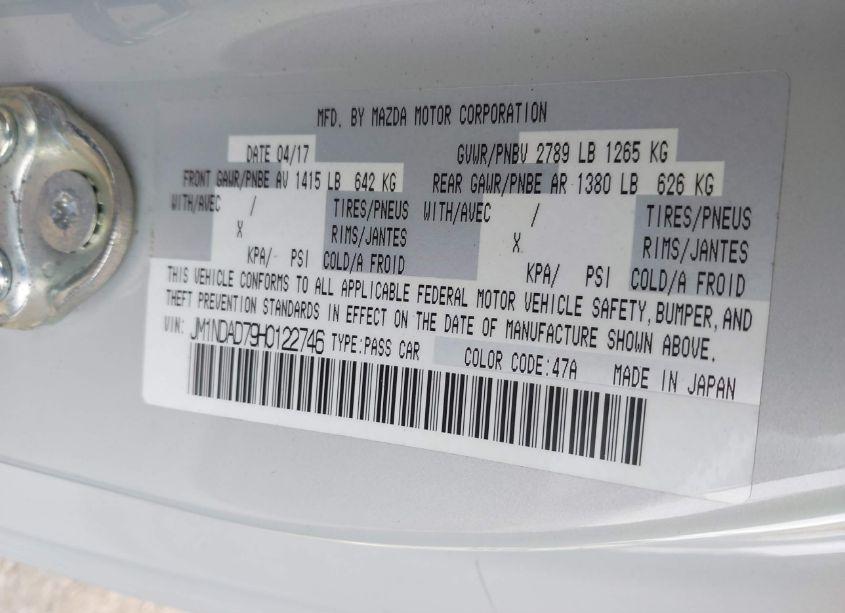 Photo 9 of 2017 Mazda Mx-5 MIATA GRAND TOURING (VIN JM1NDAD79H0122746)