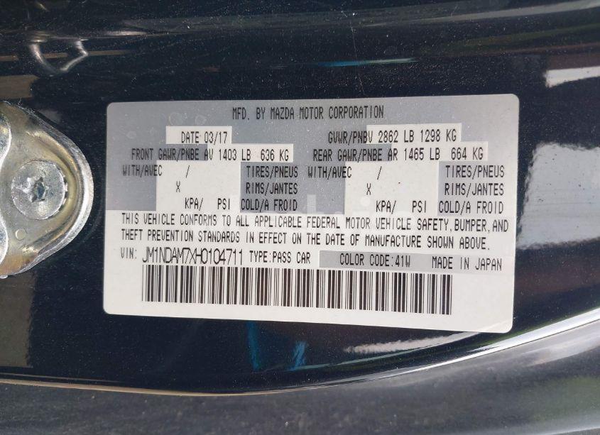 Photo 9 of 2017 Mazda Mx-5 MIATA RF GRAND TOURING (VIN JM1NDAM7XH0104711)
