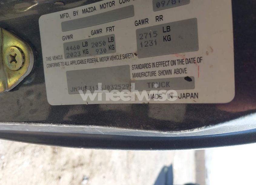 Photo 9 of 1988 Mazda B2200 CAB PLUS (VIN JM2UF3133J0325295)