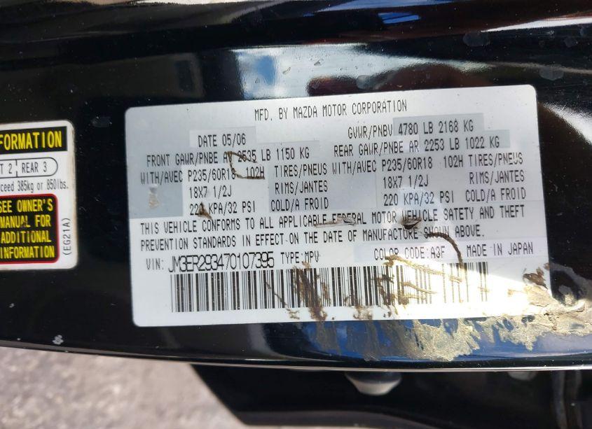 Photo 9 of 2007 Mazda Cx-7 GRAND TOURING (VIN JM3ER293470107395)