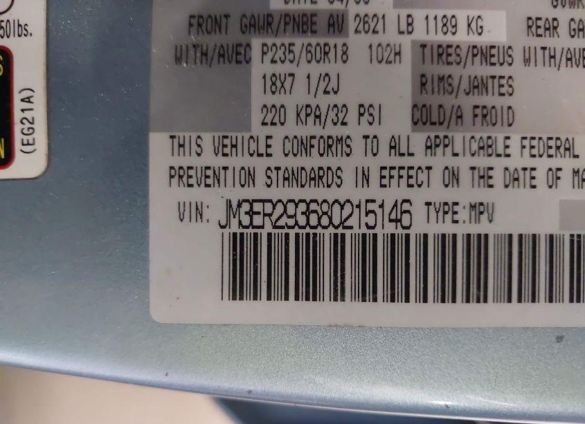 Photo 9 of 2008 Mazda Cx-7 TOURING (VIN JM3ER293680215146)