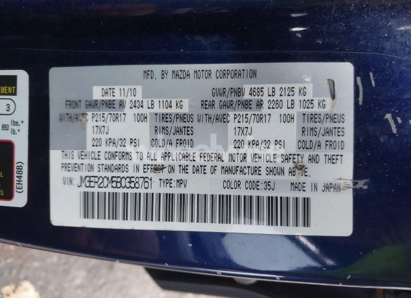 Photo 9 of 2011 Mazda Cx-7 I TOURING (VIN JM3ER2CM5B0358761)