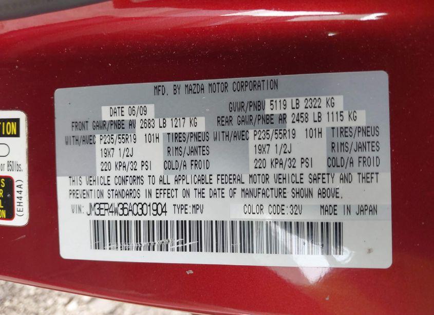 Photo 9 of 2010 Mazda Cx-7 S GRAND TOURING (VIN JM3ER4W36A0301904)