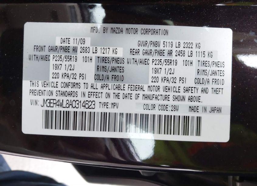 Photo 9 of 2010 Mazda Cx-7 S GRAND TOURING (VIN JM3ER4WL8A0314623)