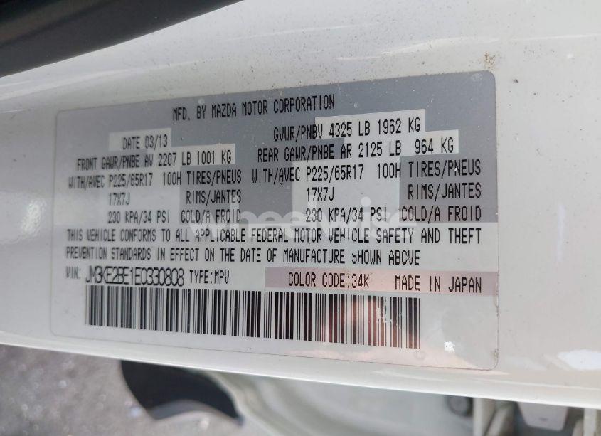 Photo 9 of 2014 Mazda Cx-5 SPORT (VIN JM3KE2BE1E0330808)