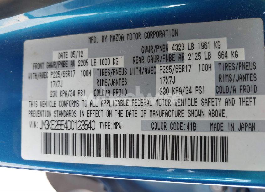 Photo 9 of 2013 Mazda Cx-5 SPORT (VIN JM3KE2BE4D0123540)