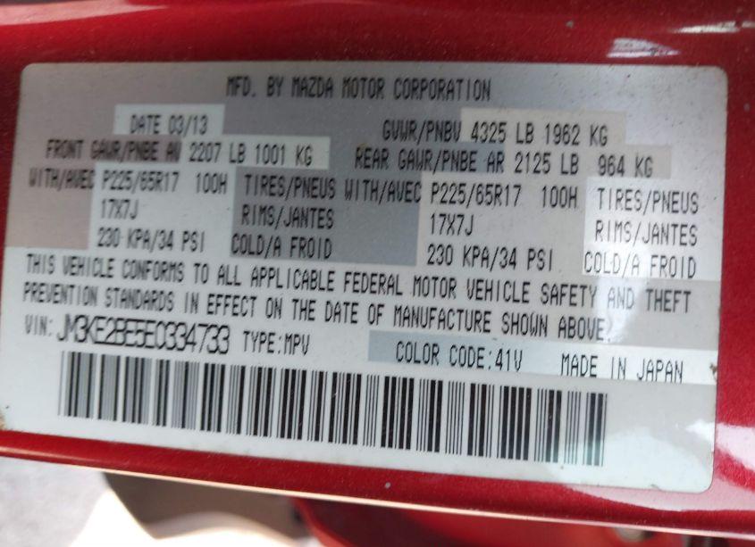 Photo 9 of 2014 Mazda Cx-5 SPORT (VIN JM3KE2BE5E0334733)