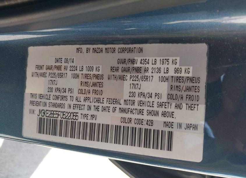 Photo 9 of 2015 Mazda Cx-5 SPORT (VIN JM3KE2BE5F0522055)