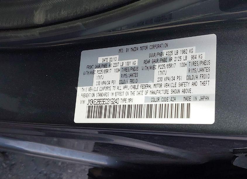 Photo 9 of 2014 Mazda Cx-5 SPORT (VIN JM3KE2BEGE0319240)