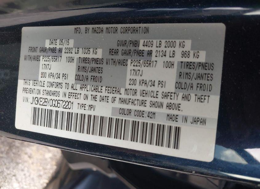 Photo 9 of 2016 Mazda Cx-5 SPORT (VIN JM3KE2BY0G0672201)