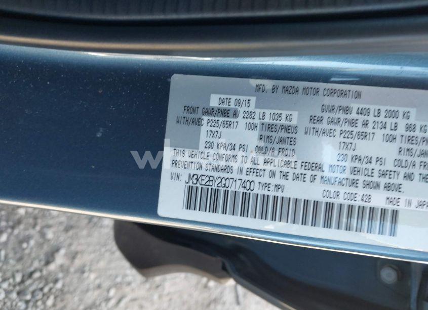 Photo 9 of 2016 Mazda Cx-5 SPORT (VIN JM3KE2BY2G0717400)