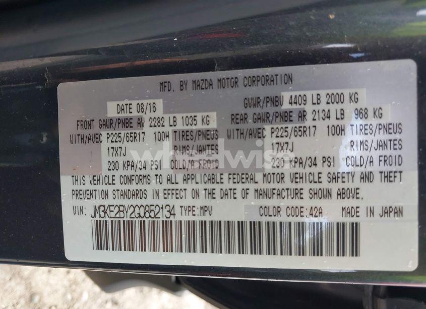 Photo 9 of 2016 Mazda Cx-5 SPORT (VIN JM3KE2BY2G0852134)