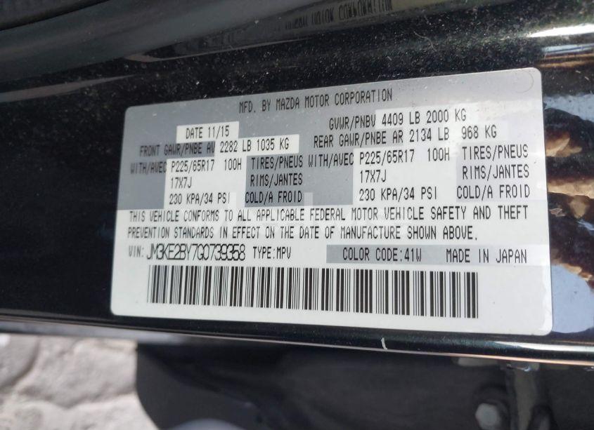 Photo 9 of 2016 Mazda Cx-5 SPORT (VIN JM3KE2BY7G0739358)