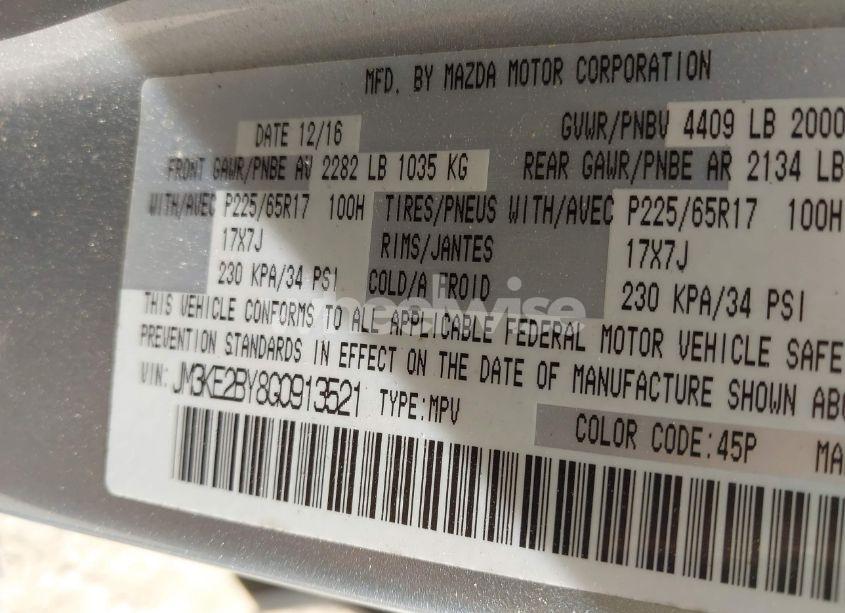 Photo 9 of 2016 Mazda Cx-5 SPORT (VIN JM3KE2BY8G0913521)