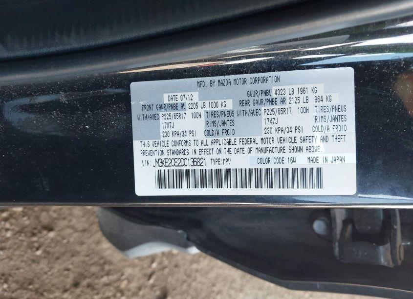 Photo 9 of 2013 Mazda Cx-5 TOURING (VIN JM3KE2CE2D0136821)