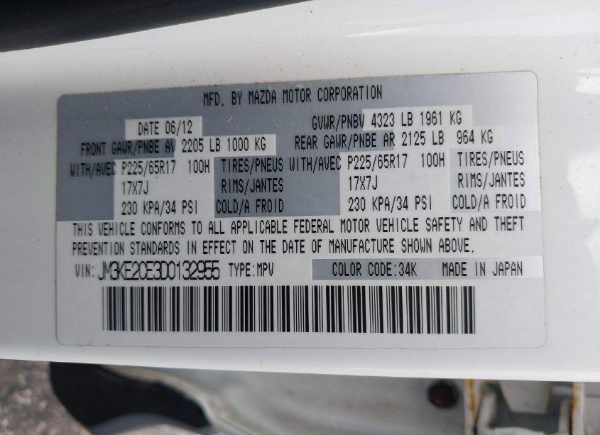 Photo 9 of 2013 Mazda Cx-5 TOURING (VIN JM3KE2CE3D0132955)