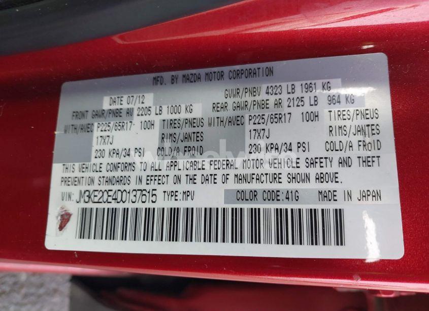 Photo 9 of 2013 Mazda Cx-5 TOURING (VIN JM3KE2CE4D0137615)