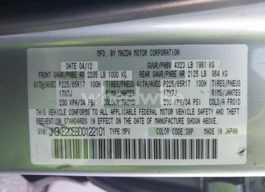 Photo 9 of 2013 Mazda Cx-5 TOURING (VIN JM3KE2CE8D0122101)