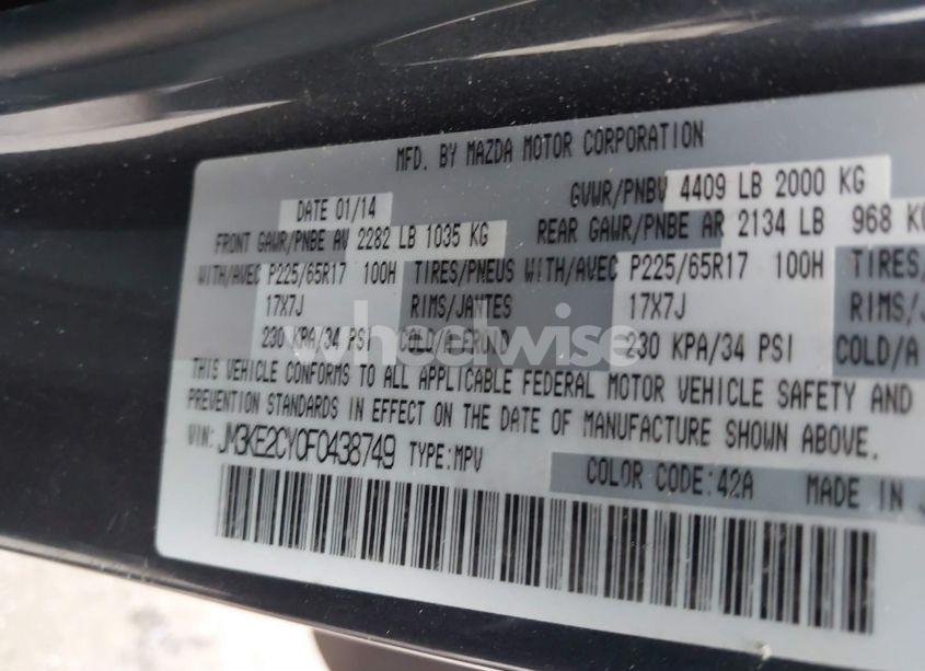 Photo 9 of 2015 Mazda Cx-5 TOURING (VIN JM3KE2CY0F0438749)