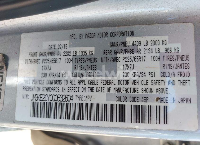 Photo 9 of 2016 Mazda Cx-5 TOURING (VIN JM3KE2CY0G0632604)