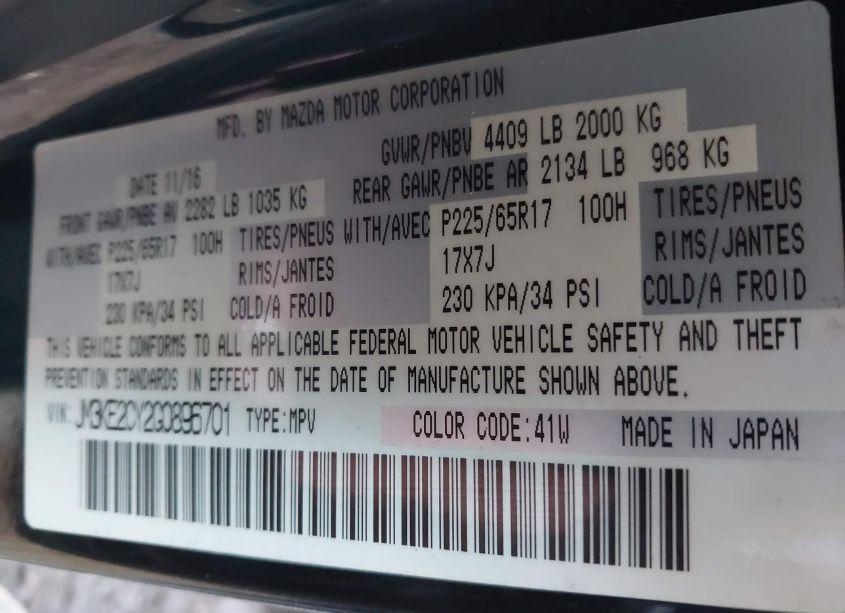 Photo 9 of 2016 Mazda Cx-5 TOURING (VIN JM3KE2CY2G0896701)