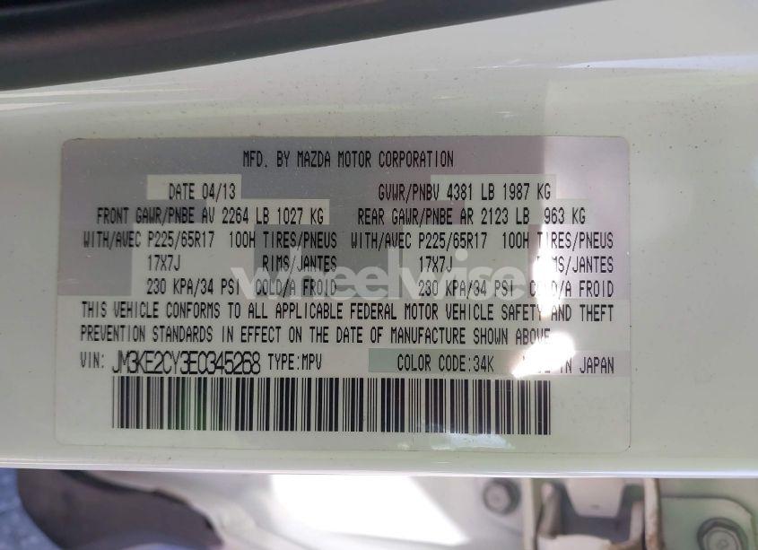 Photo 9 of 2014 Mazda Cx-5 TOURING (VIN JM3KE2CY3E0345268)