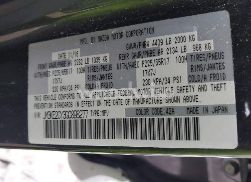 Photo 9 of 2016 Mazda Cx-5 TOURING (VIN JM3KE2CY3G0898277)