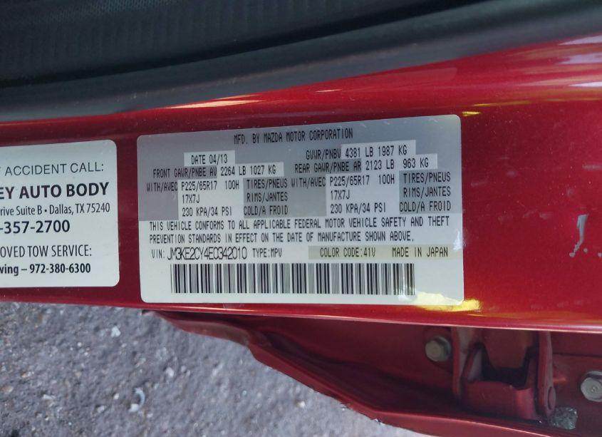 Photo 9 of 2014 Mazda Cx-5 TOURING (VIN JM3KE2CY4E0342010)