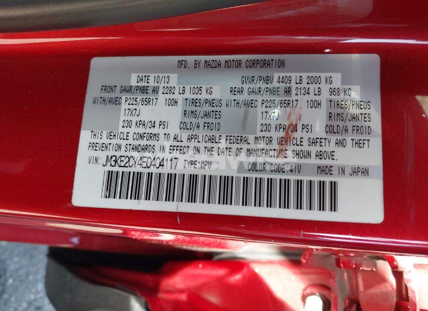 Photo 9 of 2014 Mazda Cx-5 TOURING (VIN JM3KE2CY4E0404117)