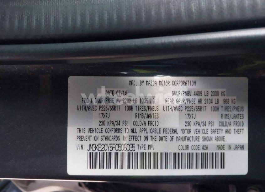 Photo 9 of 2015 Mazda Cx-5 TOURING (VIN JM3KE2CY5F0508035)