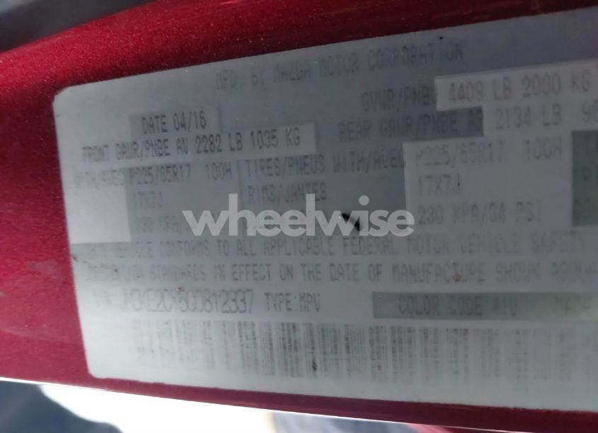 Photo 9 of 2016 Mazda Cx-5 TOURING (VIN JM3KE2CY5G0812337)