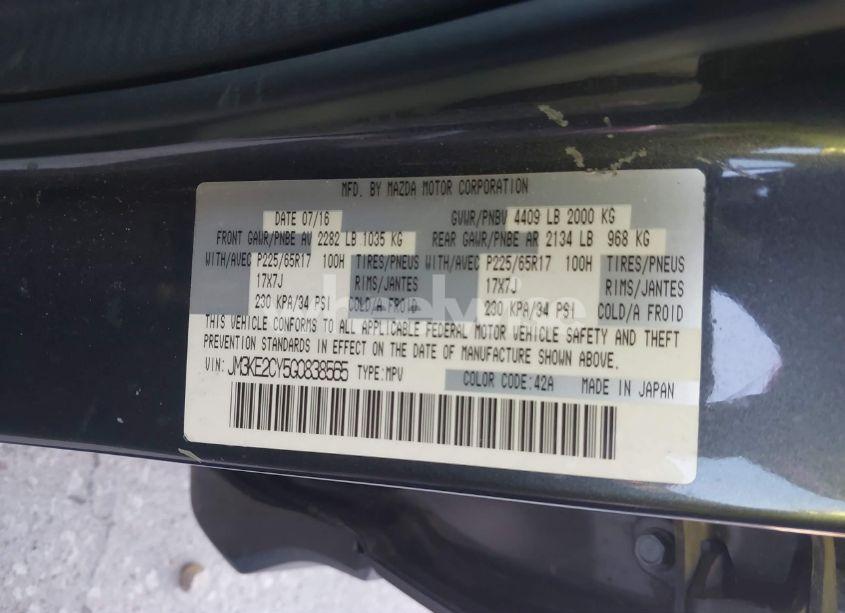 Photo 9 of 2016 Mazda Cx-5 TOURING (VIN JM3KE2CY5G0838565)