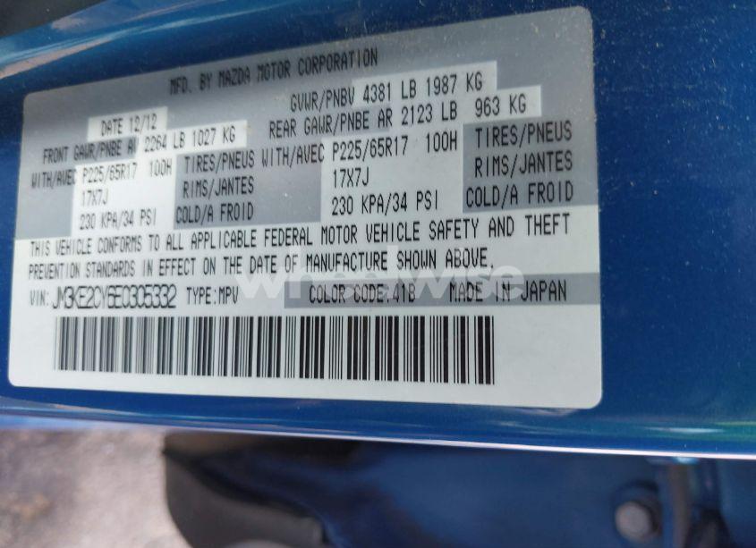 Photo 9 of 2014 Mazda Cx-5 TOURING (VIN JM3KE2CY6E0305332)