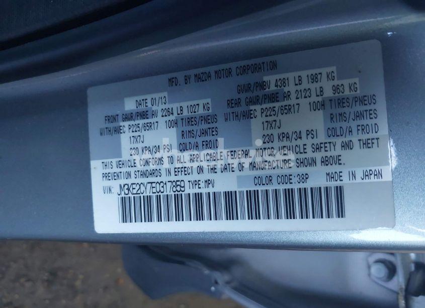 Photo 9 of 2014 Mazda Cx-5 TOURING (VIN JM3KE2CY7E0317859)