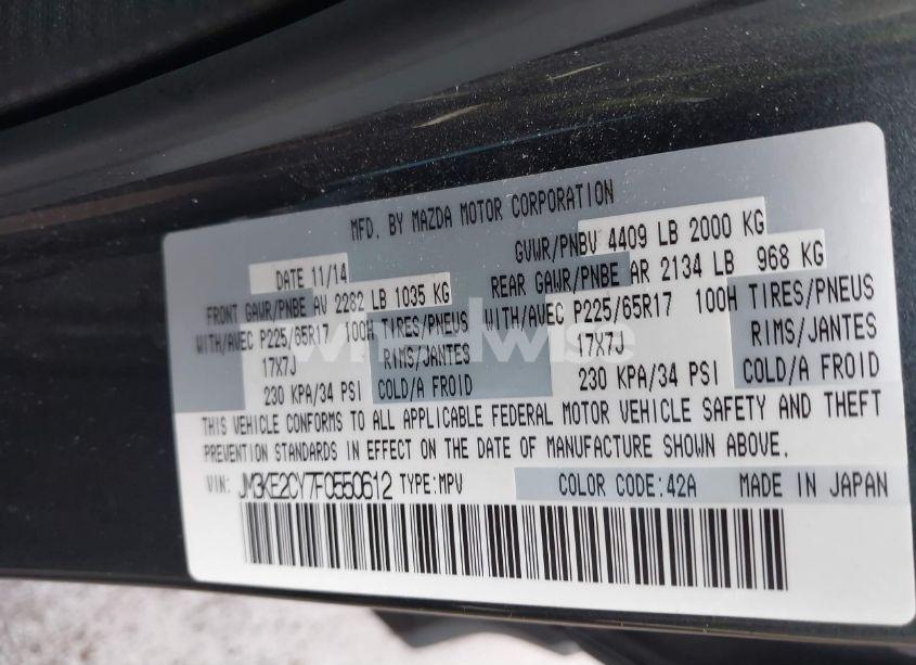 Photo 9 of 2015 Mazda Cx-5 TOURING (VIN JM3KE2CY7F0550612)