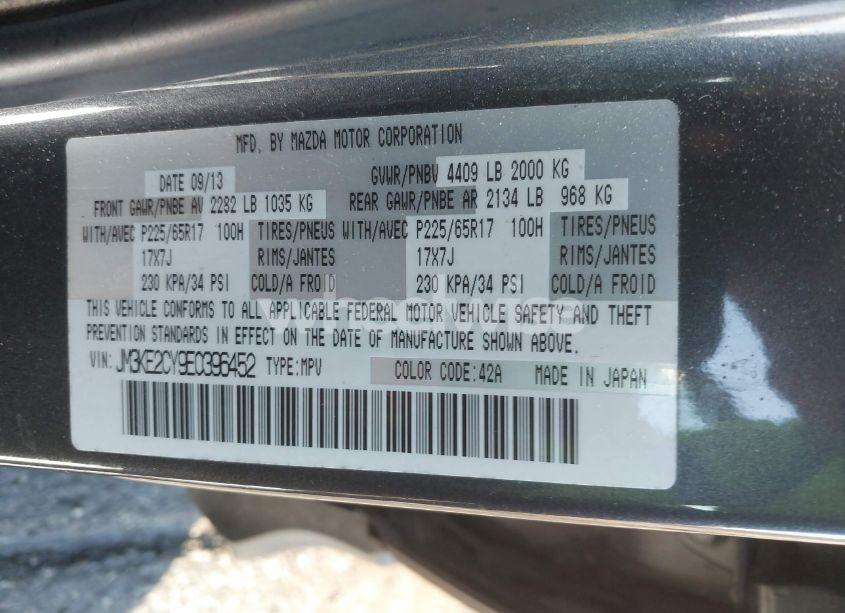 Photo 9 of 2014 Mazda Cx-5 TOURING (VIN JM3KE2CY9E0396452)