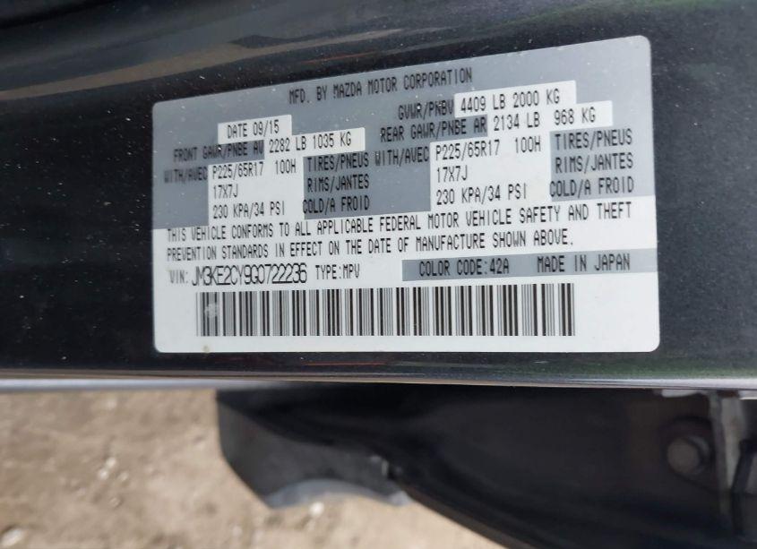 Photo 9 of 2016 Mazda Cx-5 TOURING (VIN JM3KE2CY9G0722236)