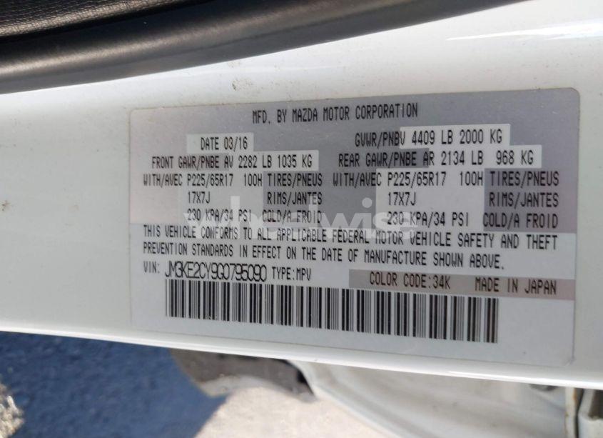 Photo 9 of 2016 Mazda Cx-5 TOURING (VIN JM3KE2CY9G0795090)