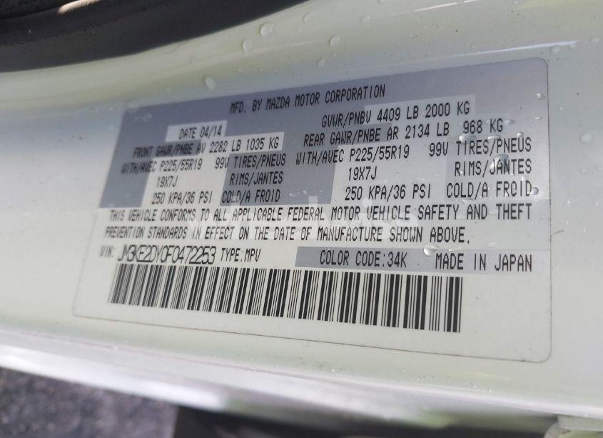 Photo 9 of 2015 Mazda Cx-5 GRAND TOURING (VIN JM3KE2DY0F0472253)